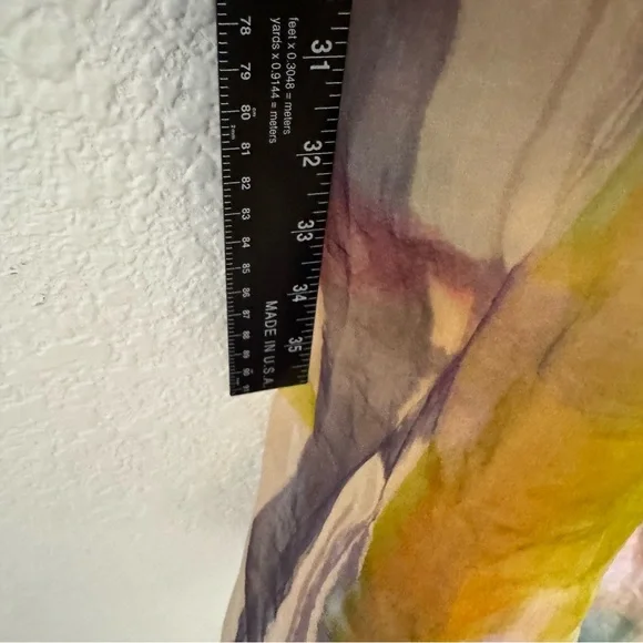 Anthropologie Aimee Clark Organza Shirt Dress Water Color Inspired Accent Small - Picture 12 of 13